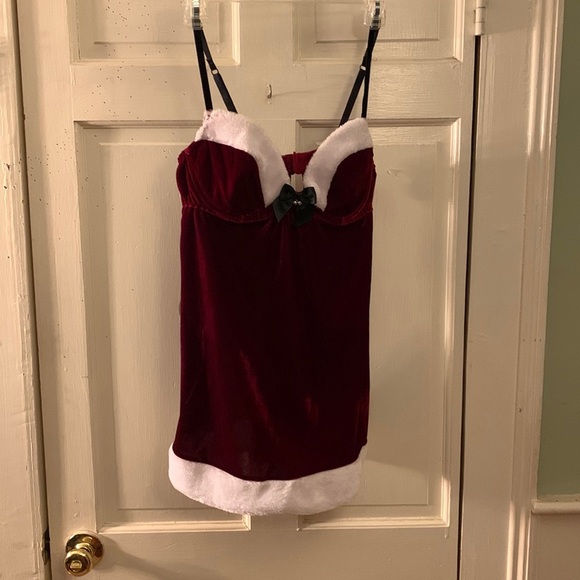 Mrs Clause’s lingerie mini nightgown Medium polyester the Boudoir collection - Picture 1 of 5